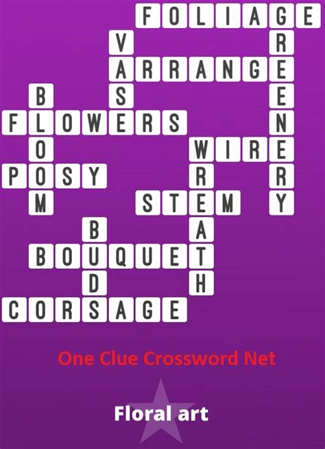 flower arranging art crossword|floral art crossword clue.